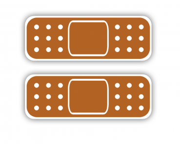 Aufkleber Heftpflaster